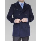 Manteau cachemire sur mesure homme Bleu