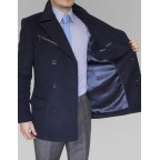 Manteau cachemire sur mesure homme Bleu