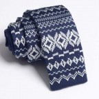 Pattern Blue Knit Tie