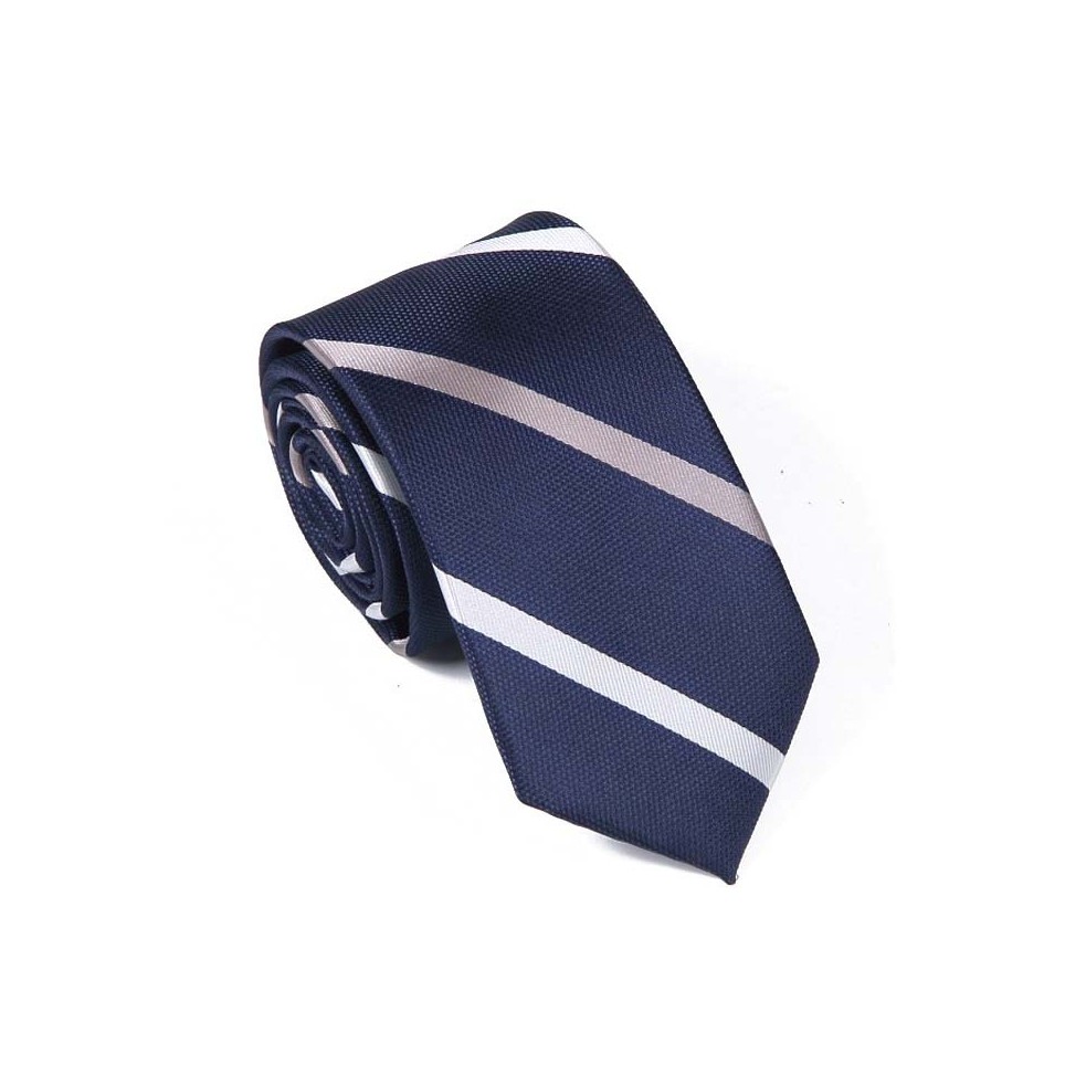 Thin Striped Blue Tie