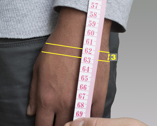 Mètre ruban pour mesurer le tour de poignet -150 cm - enrouleur
